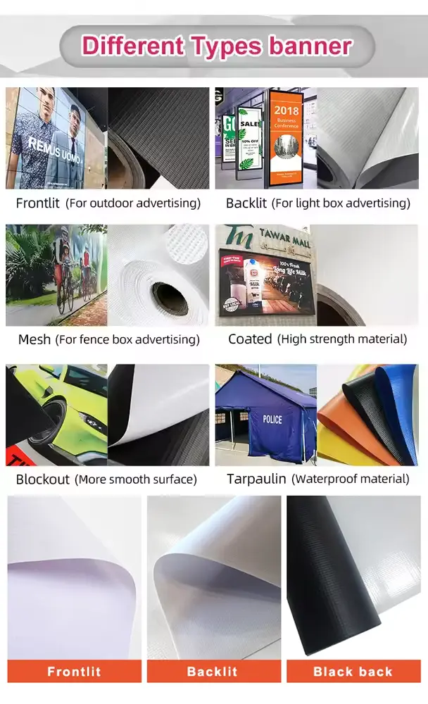 Banner Material Hot Lamination Pvc Flex Banner Roll